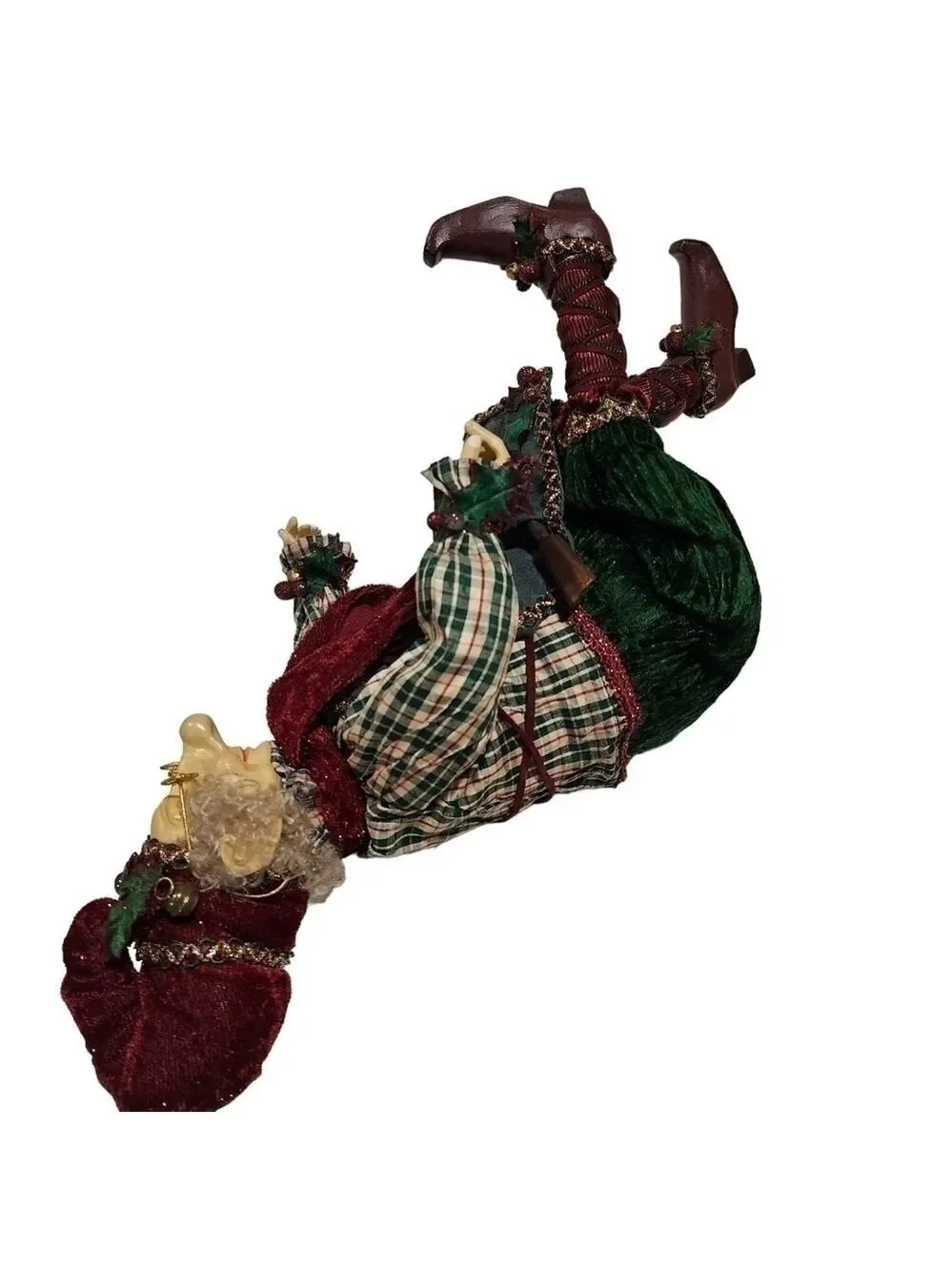 Santa's Helper Head toy maker Elf posable figure 19